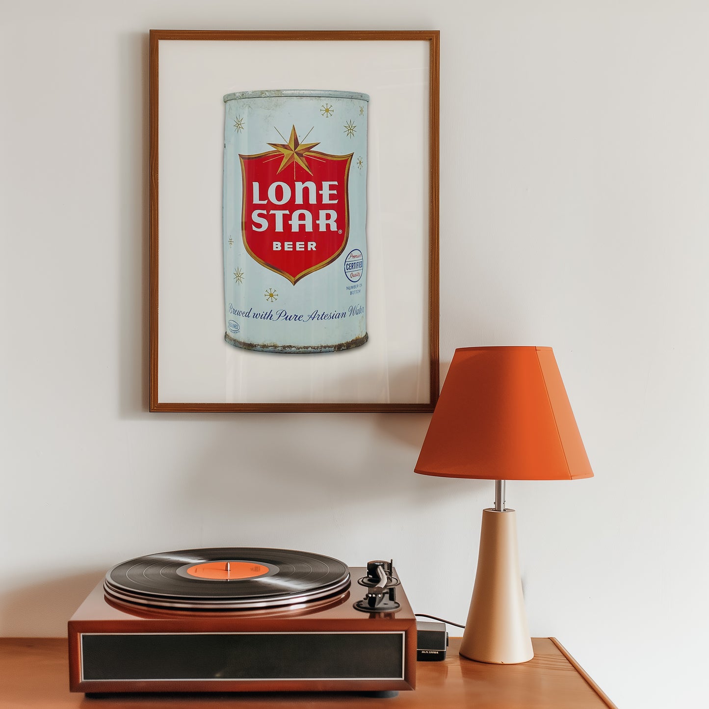 Lone Star Beer Shield Can Art Print