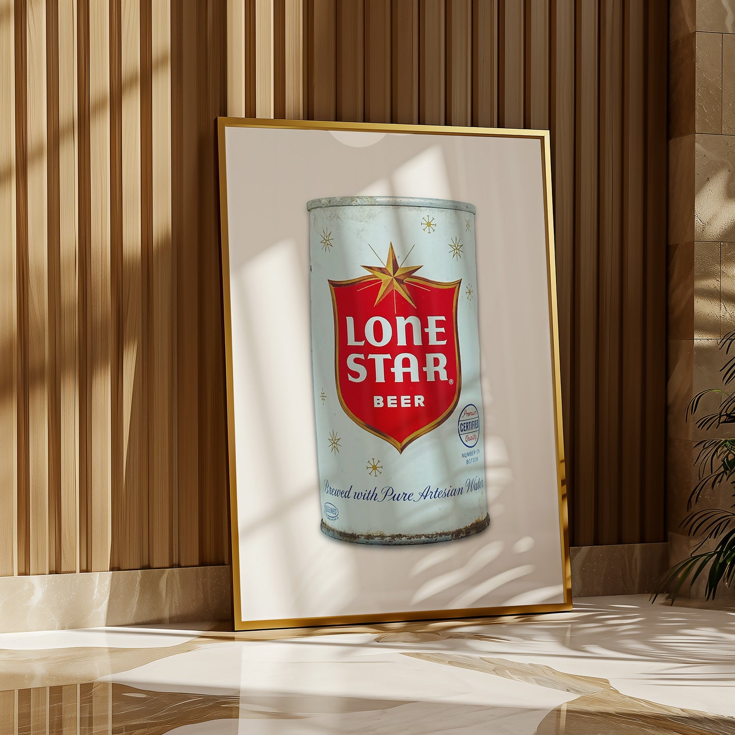 Lone Star Beer Shield Can Art Print