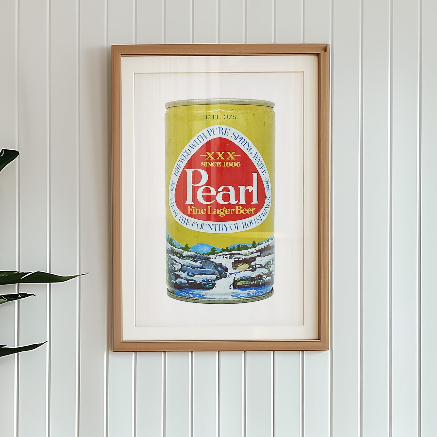 Pearl Beer Can Gold Art Print