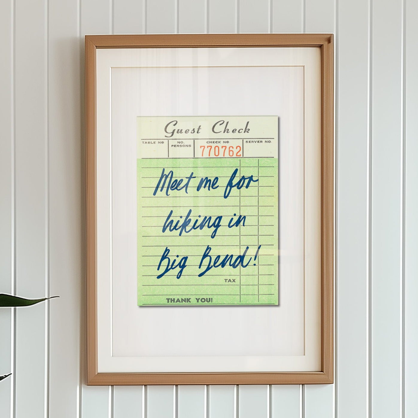 Meet Me For Hiking In Big Bend Guest Check Art Print