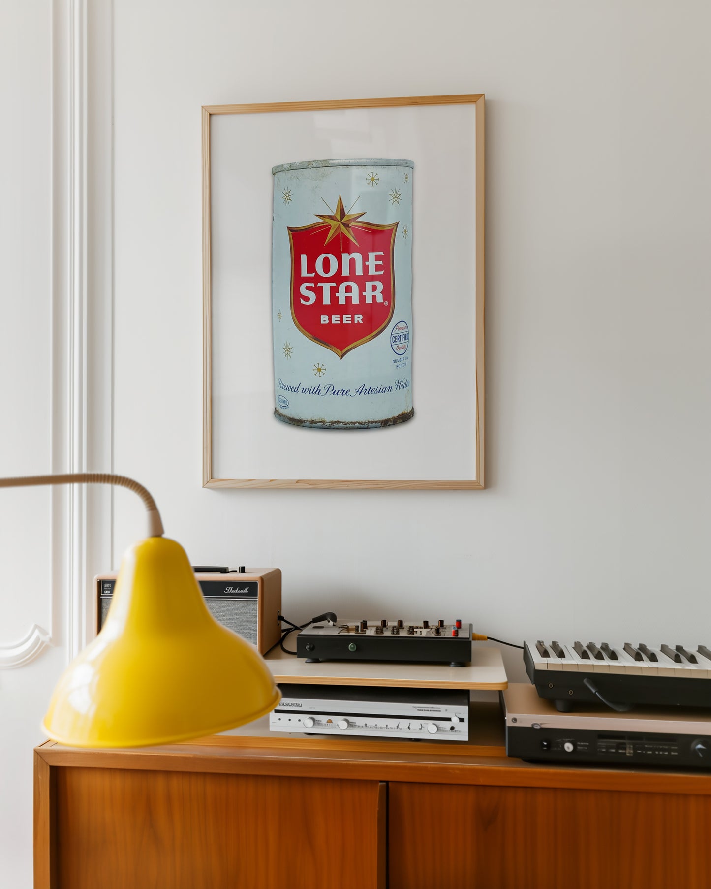 Lone Star Beer Shield Can Art Print