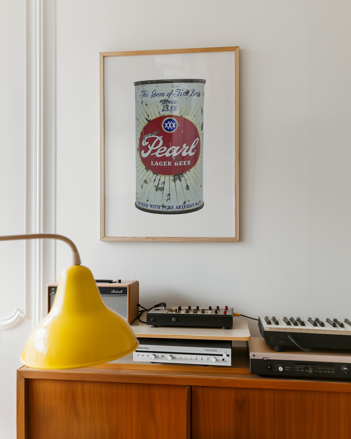 Pearl Beer Can Starburst Art Print