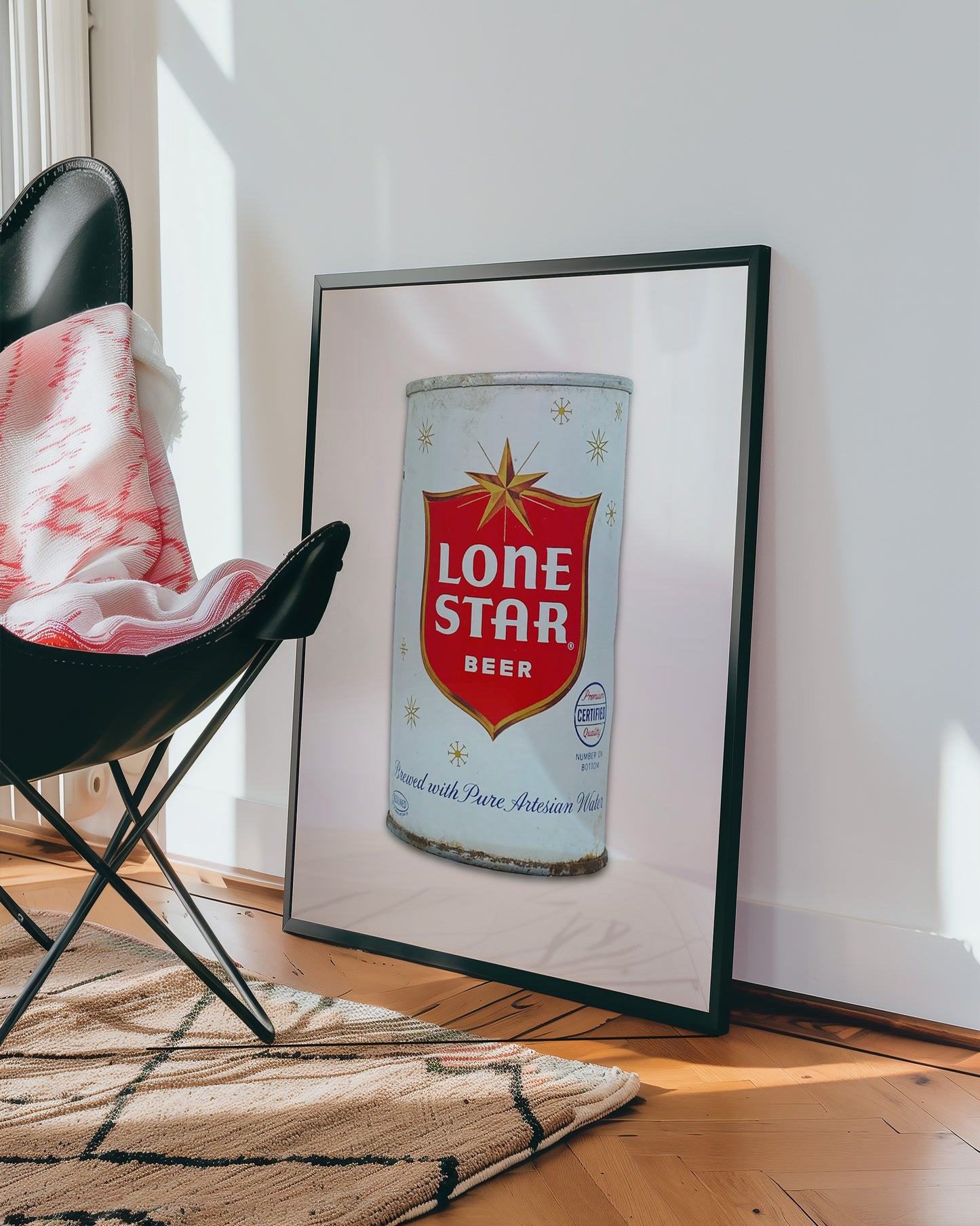 Lone Star Beer Shield Can Art Print