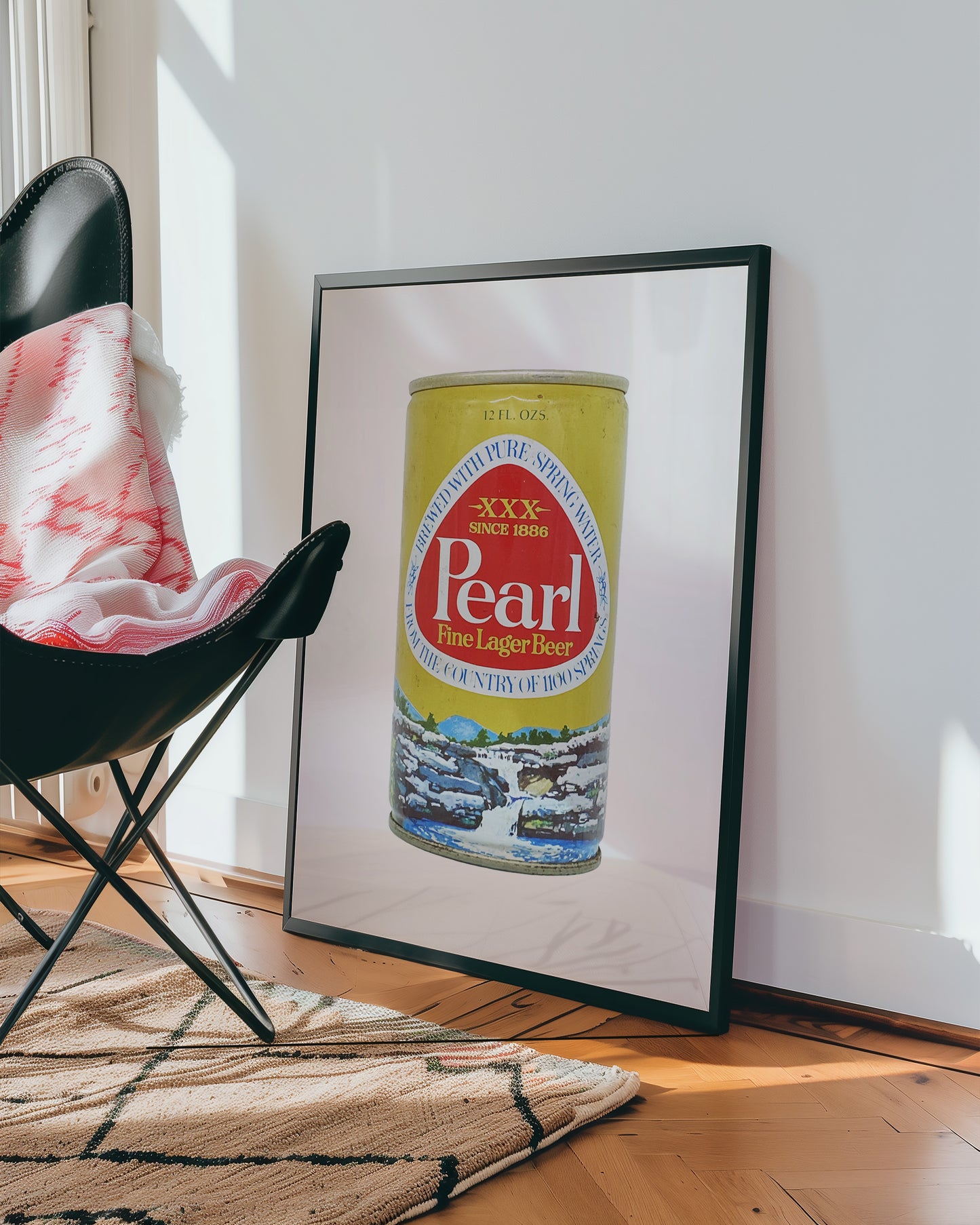 Pearl Beer Can Gold Art Print