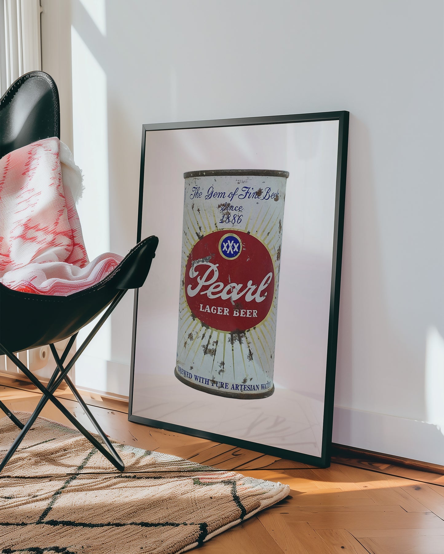 Pearl Beer Can Starburst Art Print