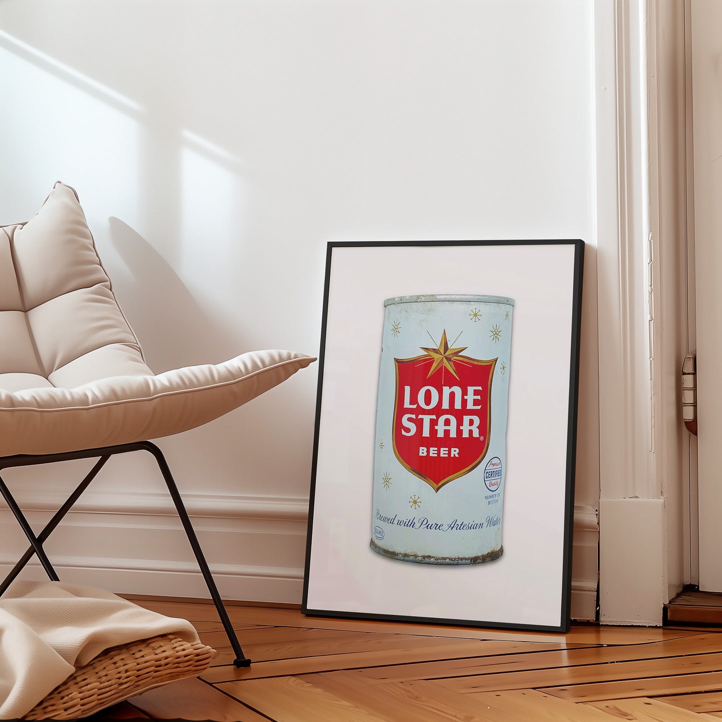 Lone Star Beer Shield Can Art Print
