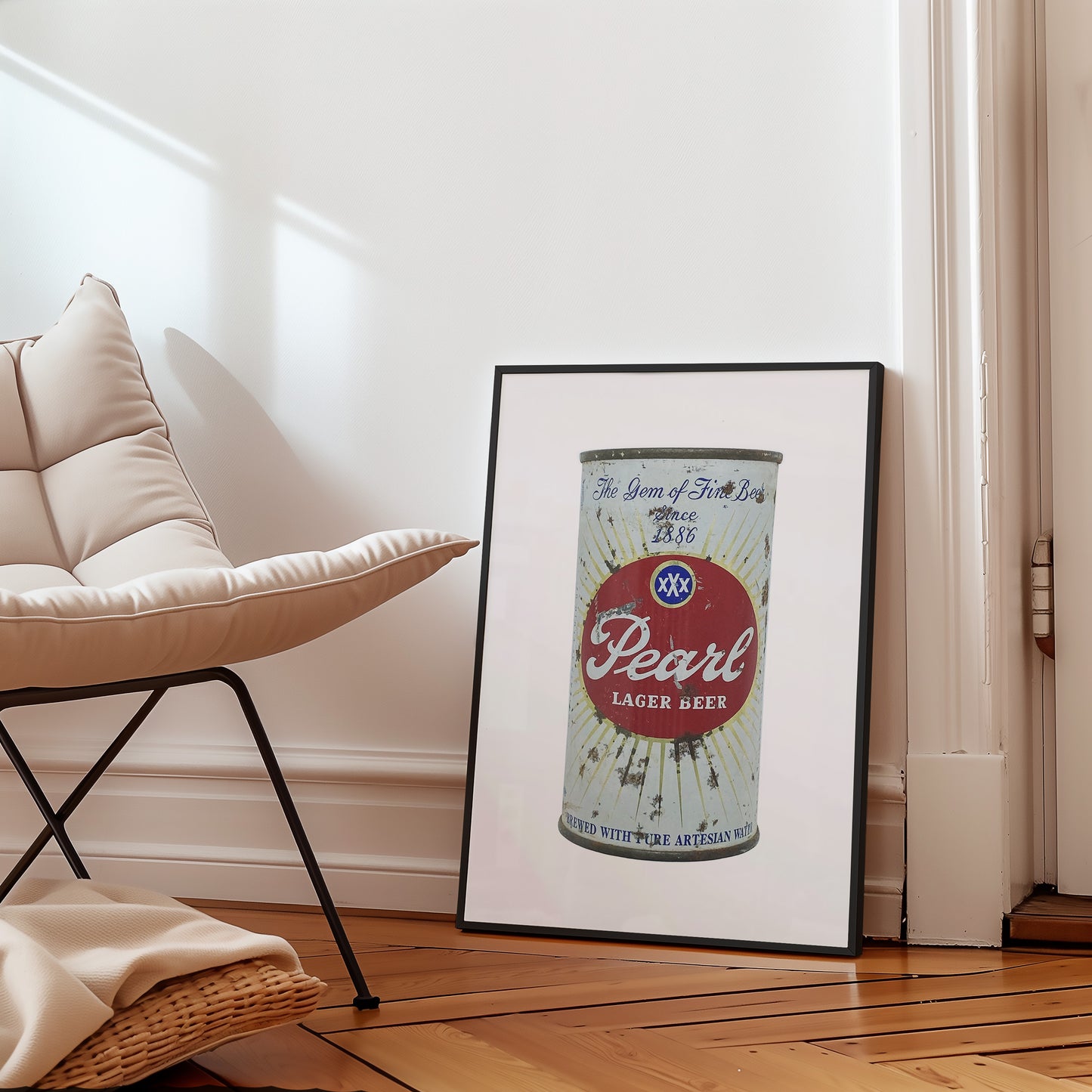 Pearl Beer Can Starburst Art Print