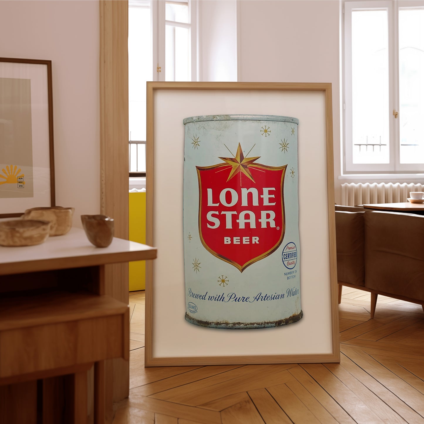 Lone Star Beer Shield Can Art Print