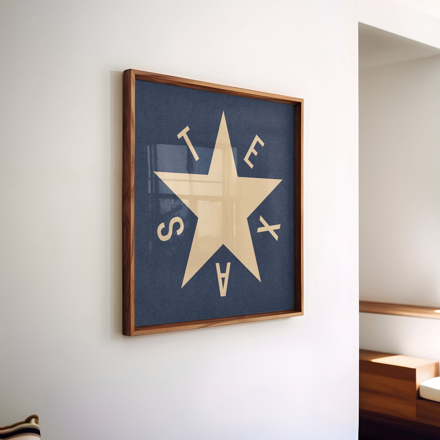 Dezavala Star Texas Flag Art Print Poster