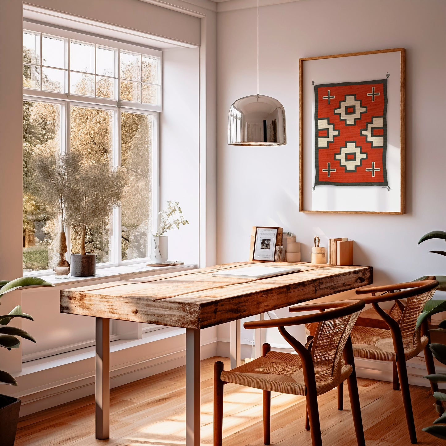 Southwestern Native Style Crosses Rug Art Print