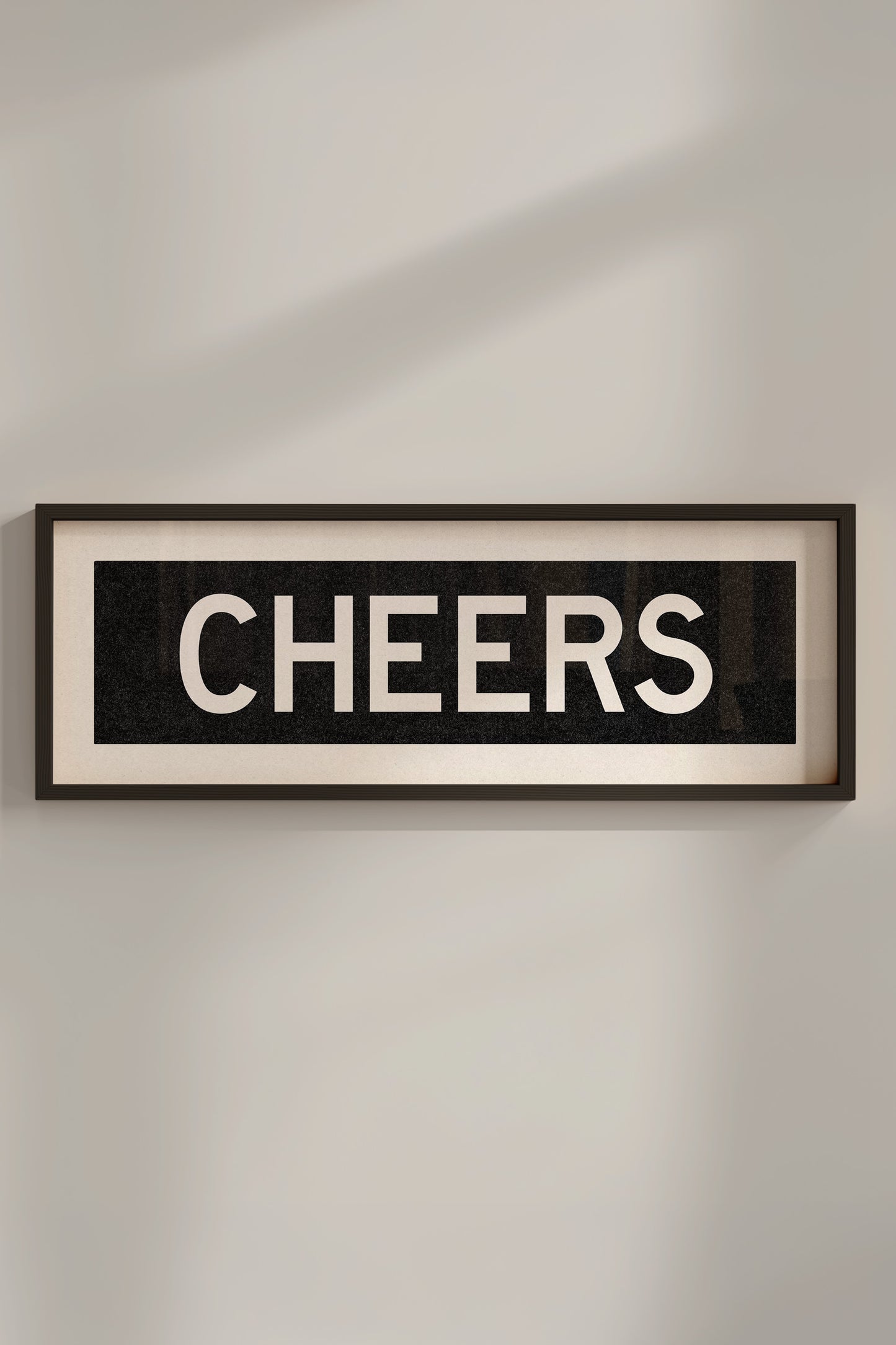 Framed Cheers Bus Scroll Sign