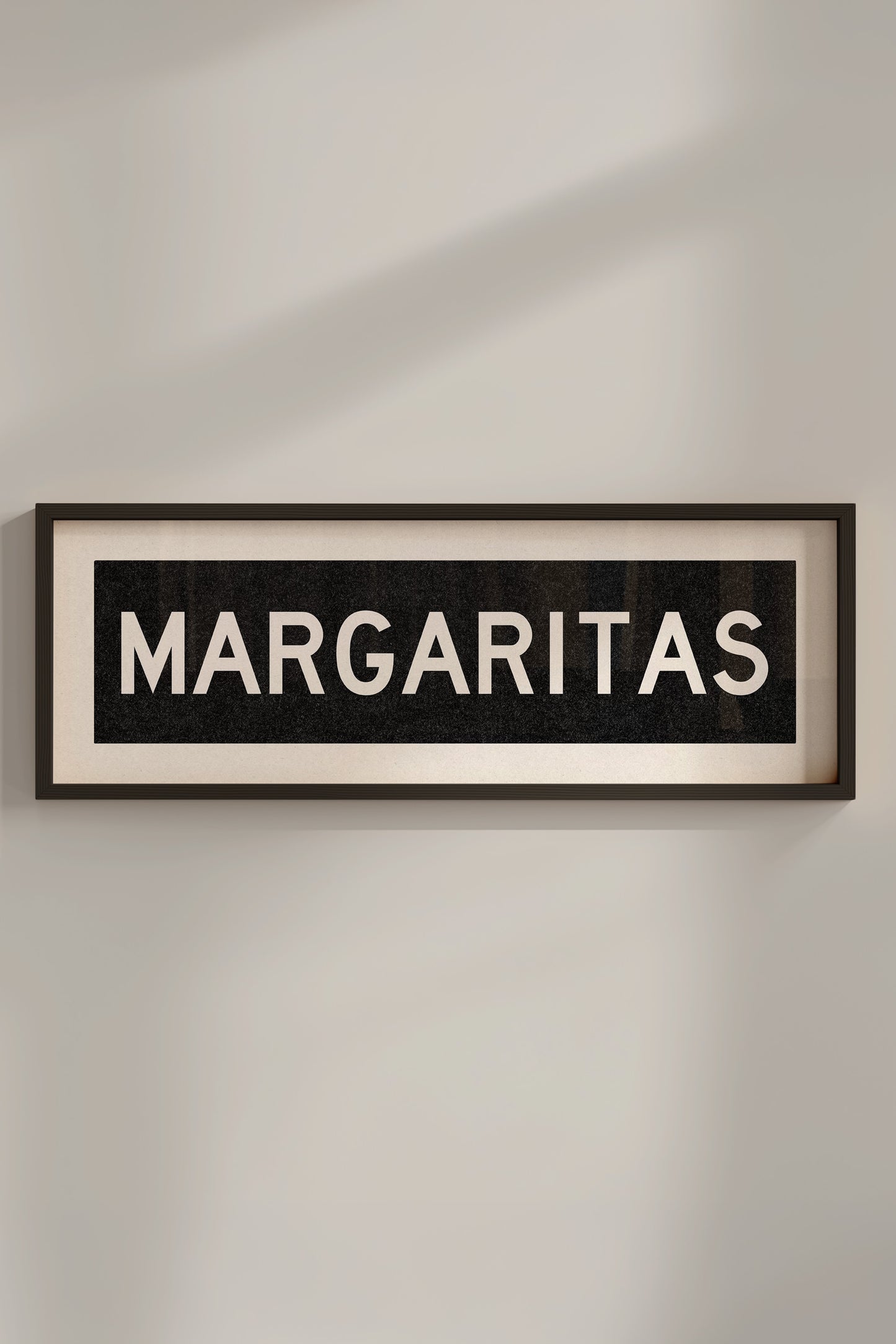 Framed Margaritas Bus Scroll Sign