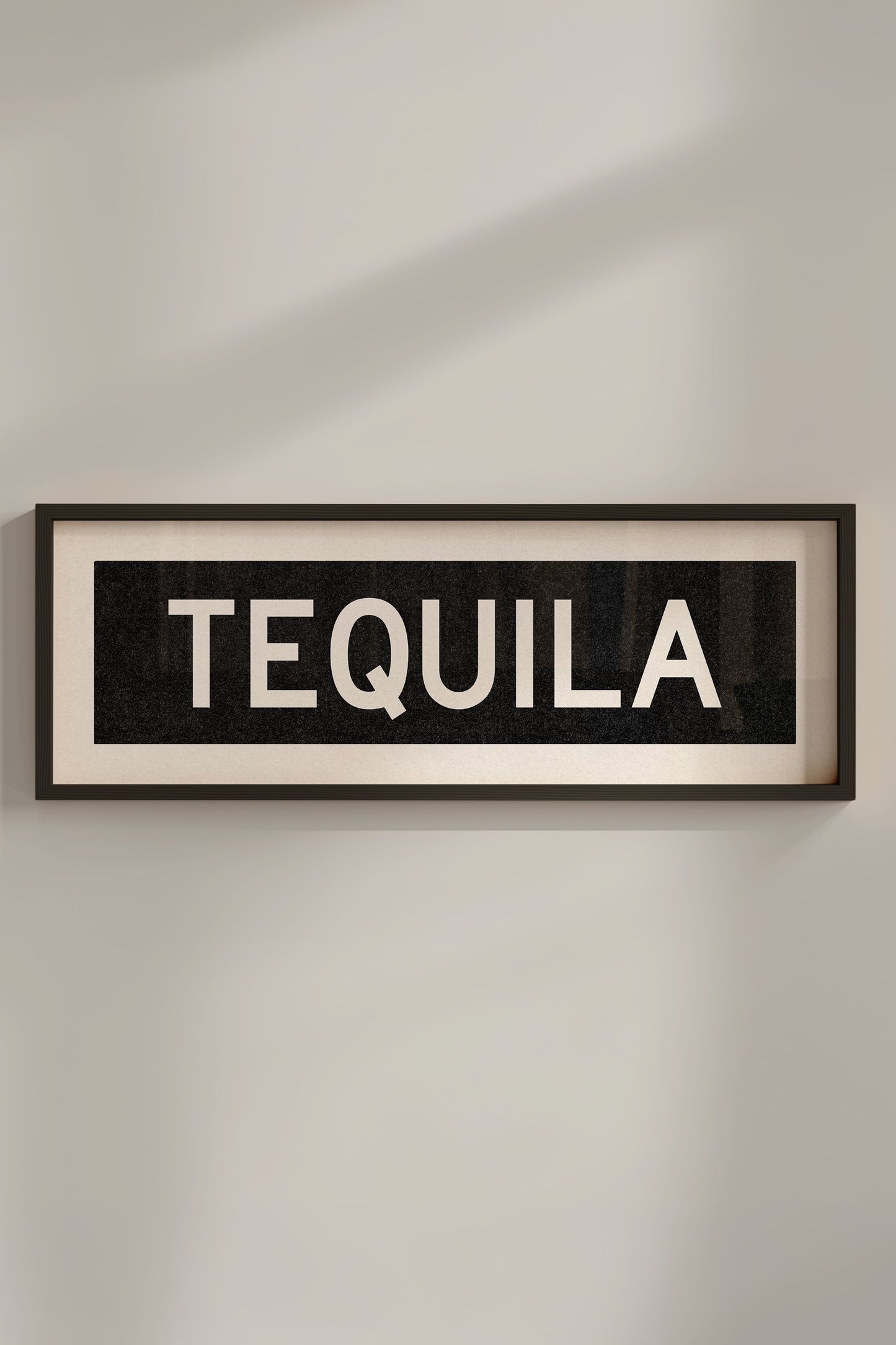 Framed Tequila Bus Scroll Sign