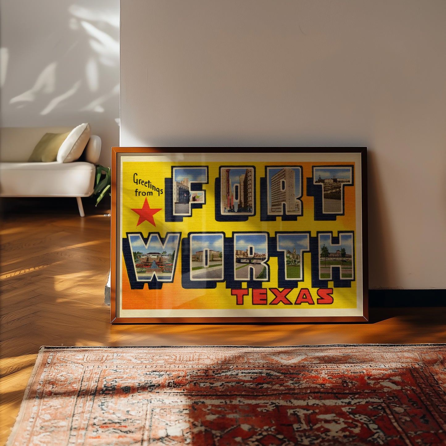 Fort Worth Texas Vintage Postcard Print