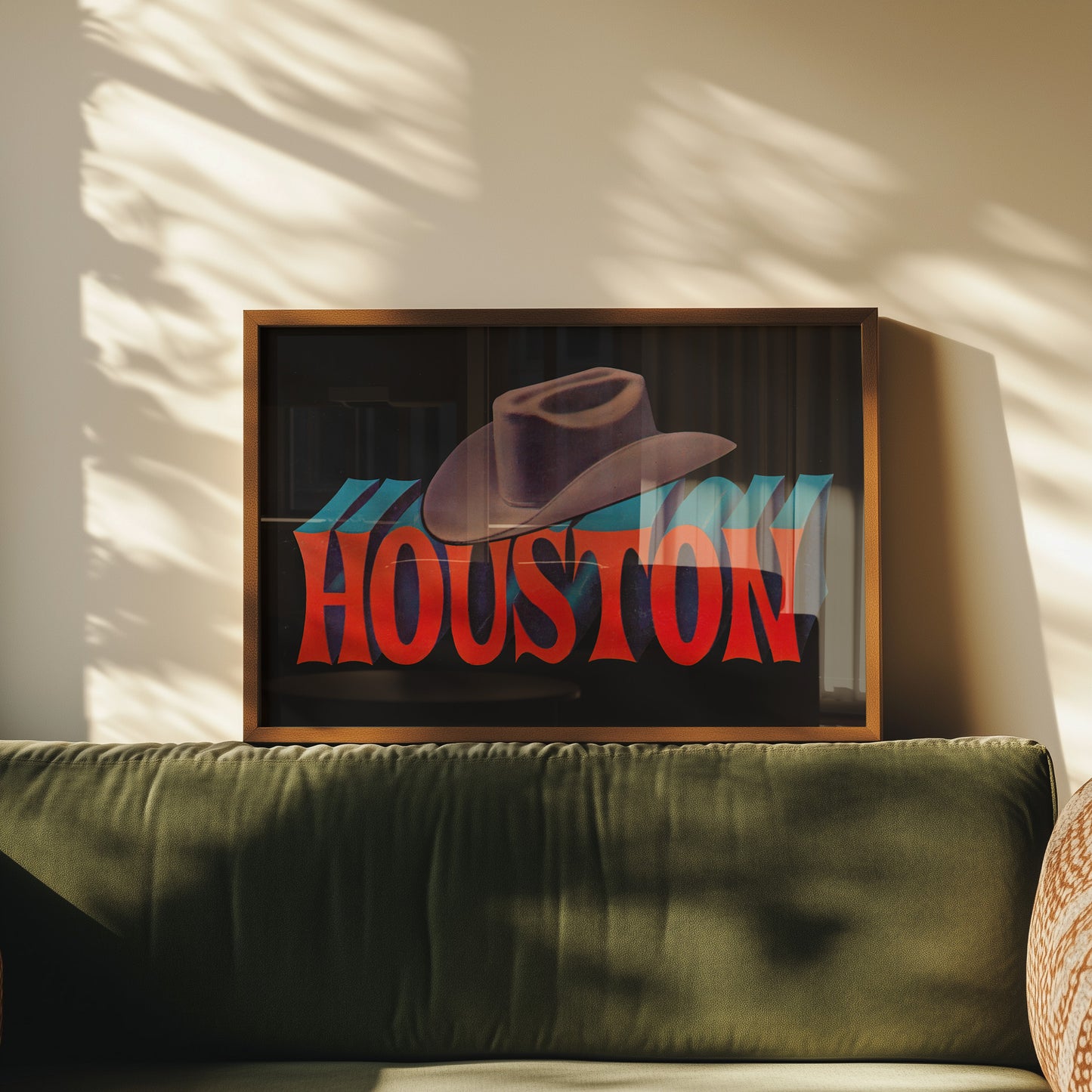 Houston Cowboy Hat Art Print