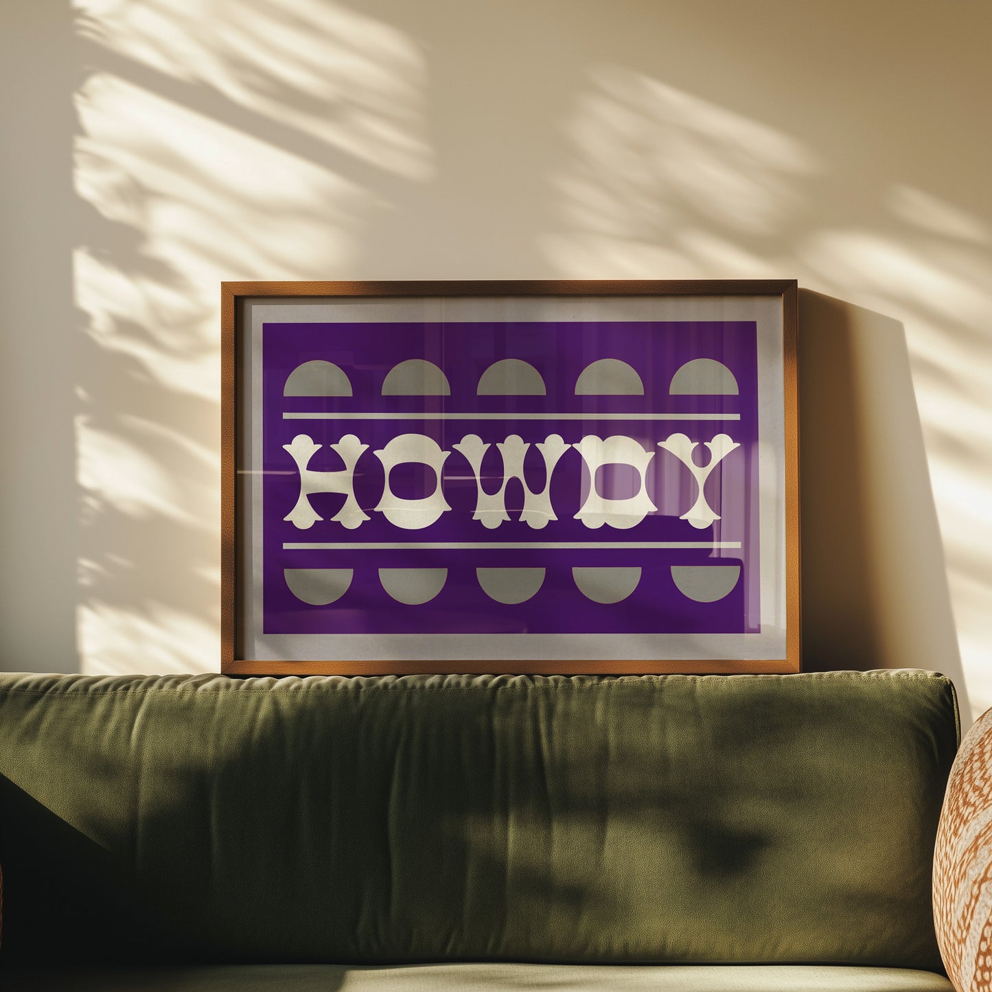 Purple and Silver Howdy Home Decor Arr Print