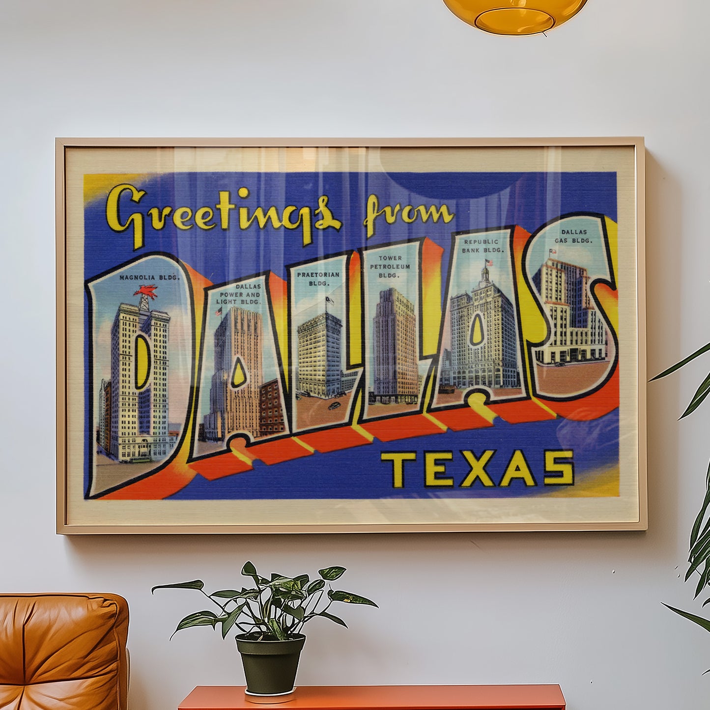Greetings From Dallas Texas Vintage Postcard Print