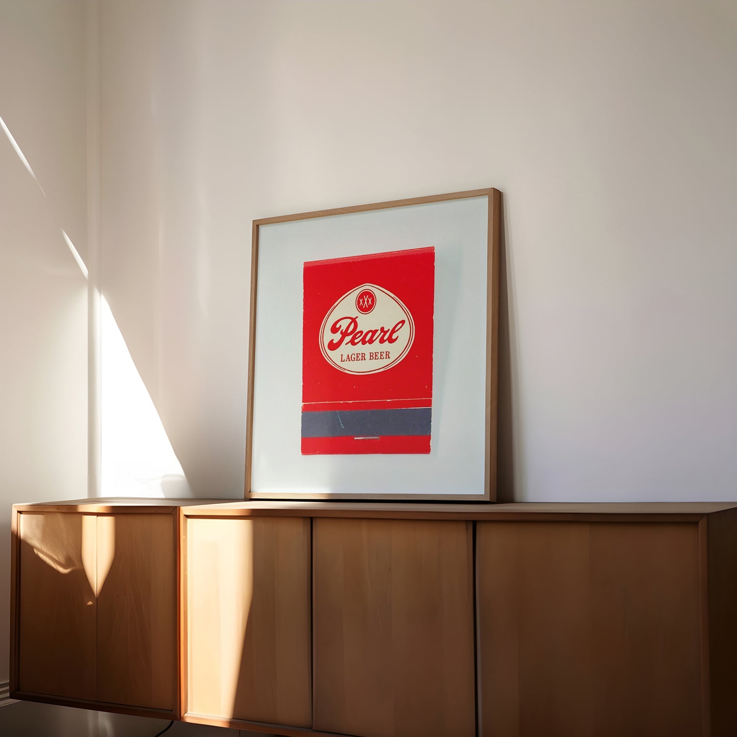 Pearl Beer Red Oval Logo Matchbook Photography Print