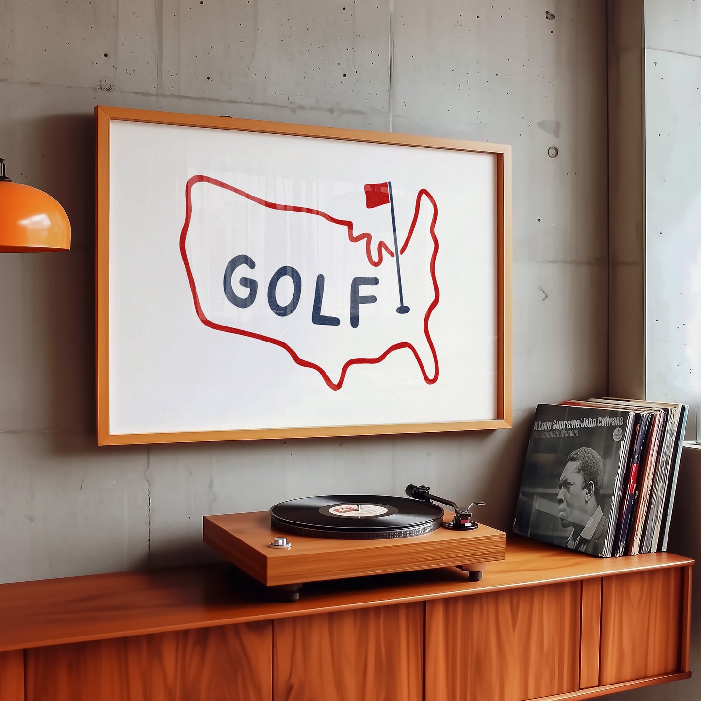 Golf Poster USA Golf Print