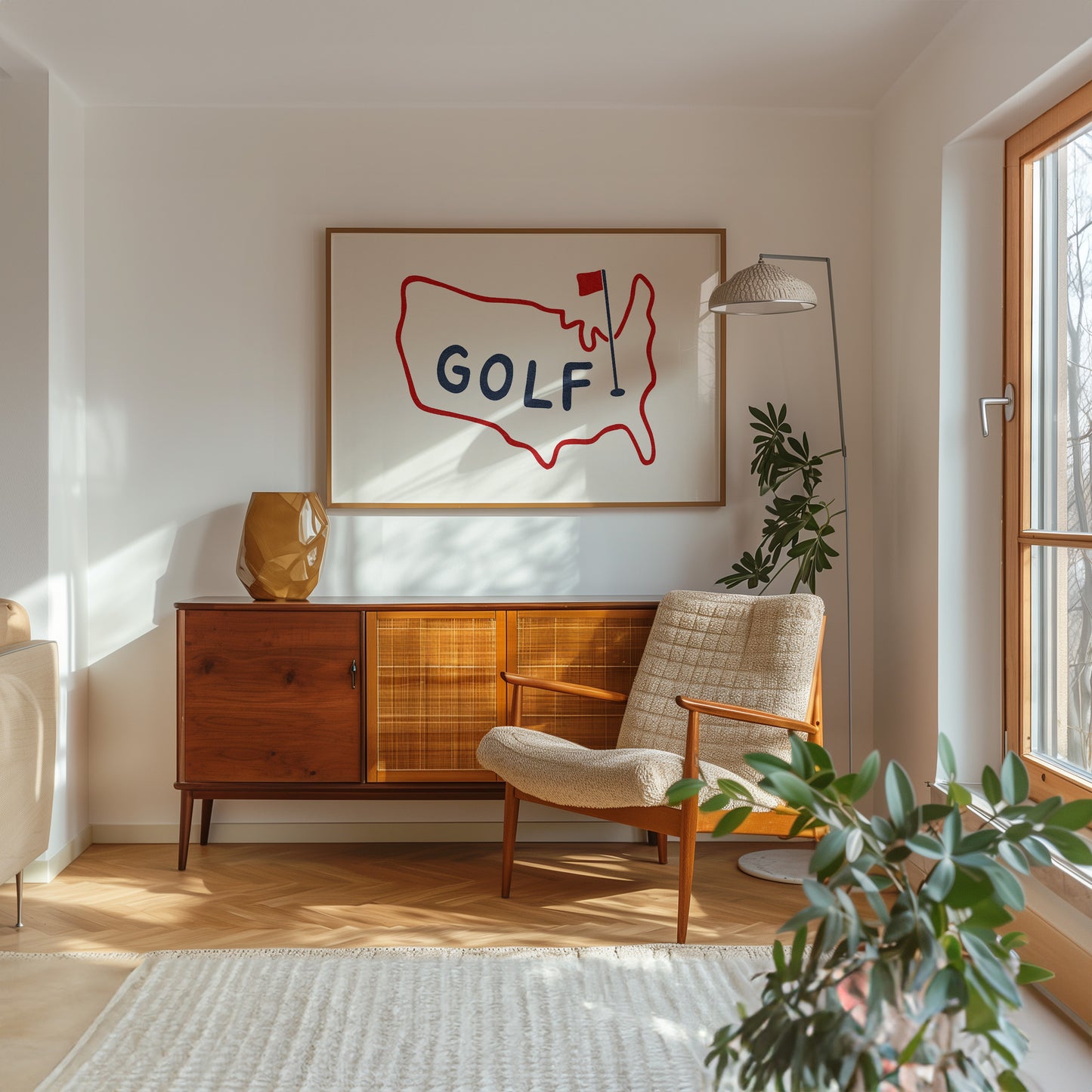 Golf Poster USA Golf Print