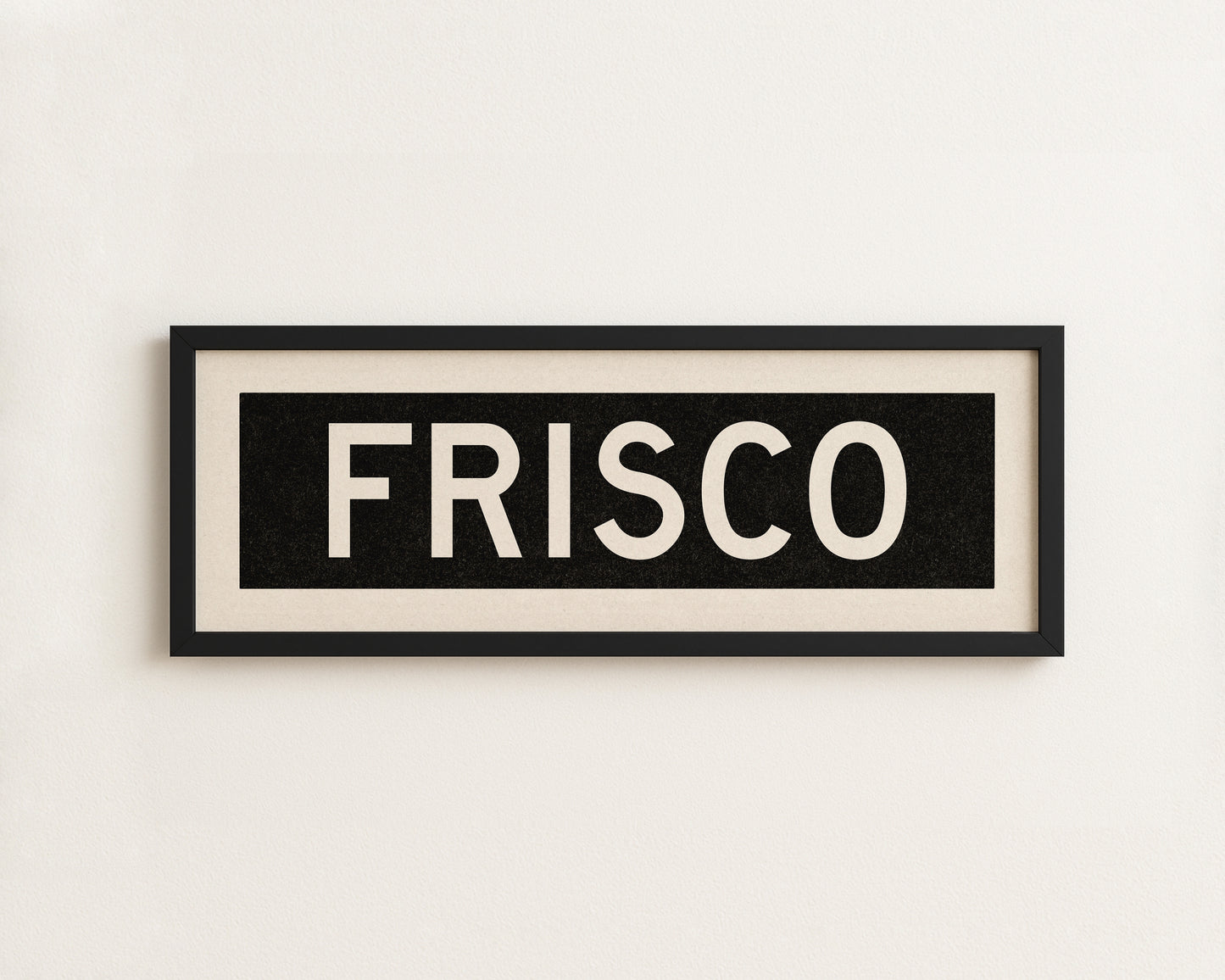 Framed Frisco Bus Scroll Sign