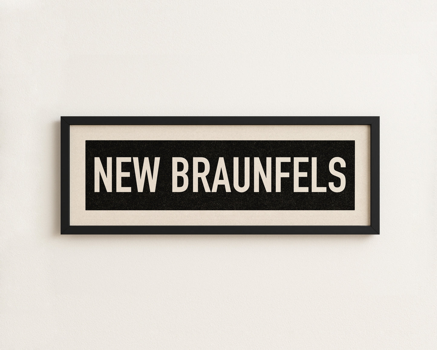 Framed New Braunfels Bus Scroll Sign