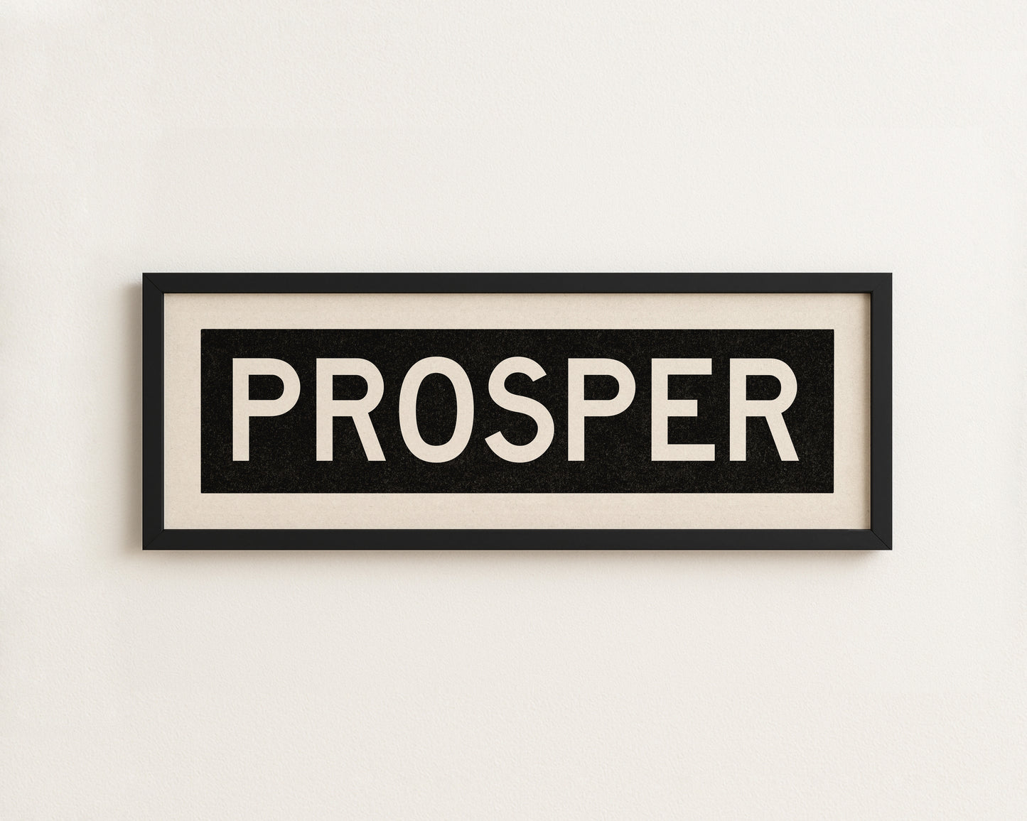 Framed Prosper Bus Scroll Sign