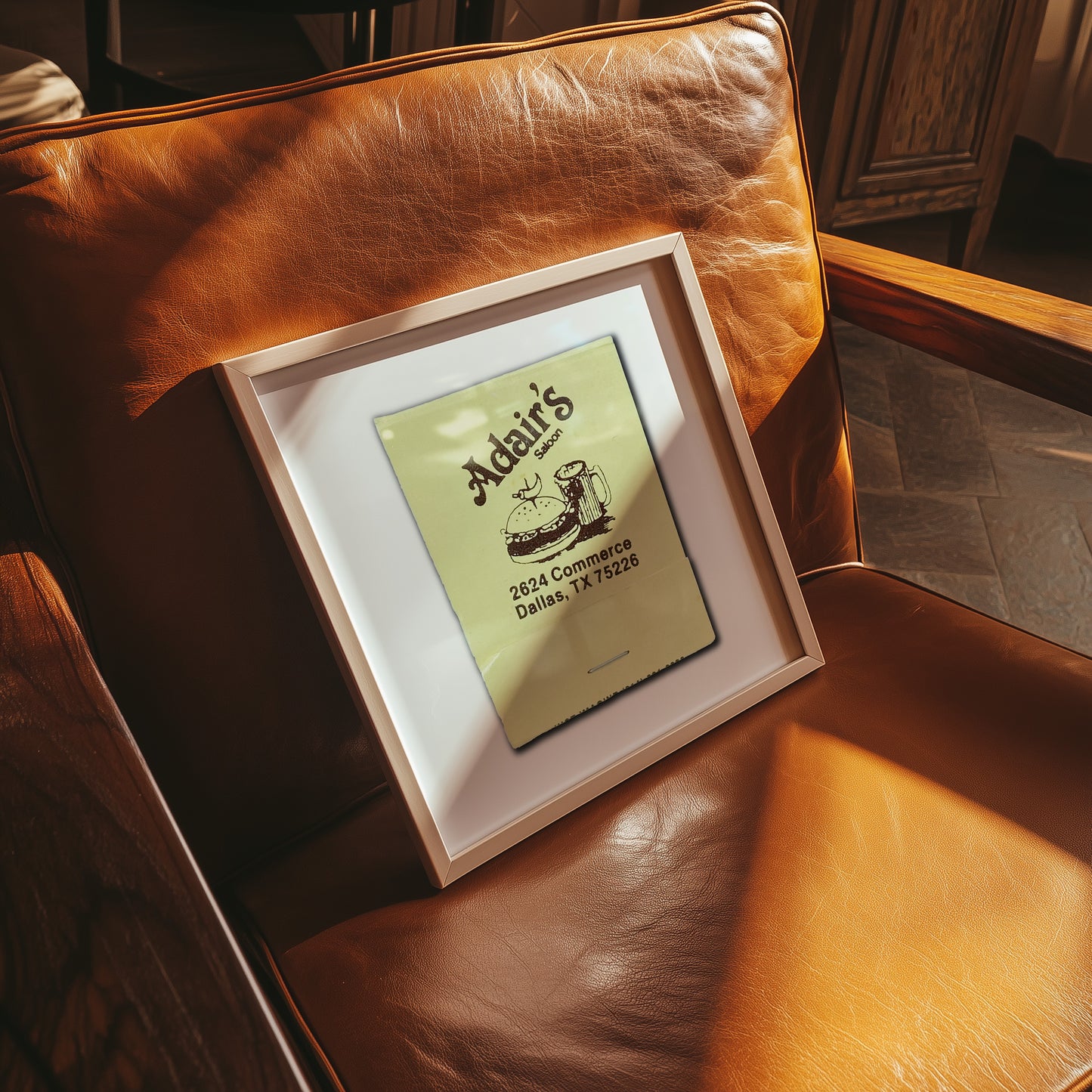 Adair's Saloon Dallas Texas Matchbook Photography Print