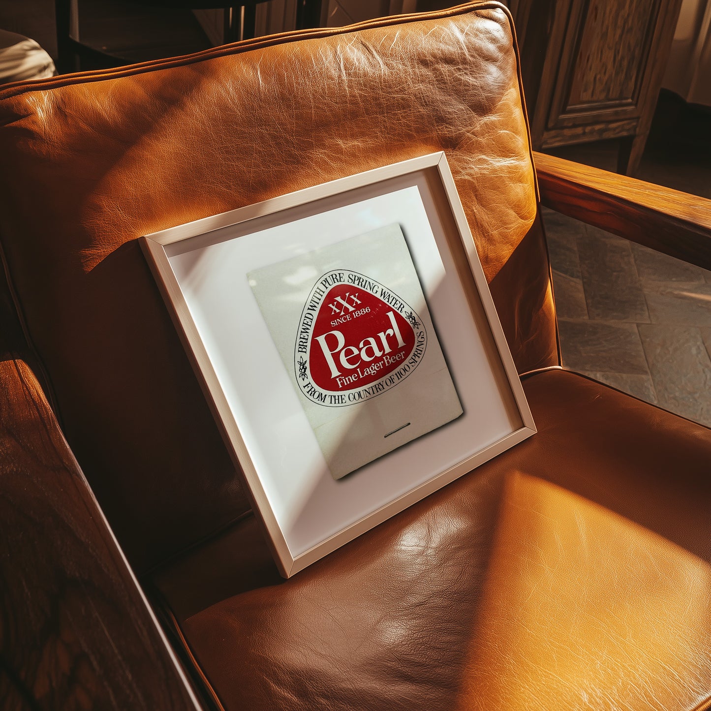 Pearl Beer Vintage Logo Matchbook Photography Print