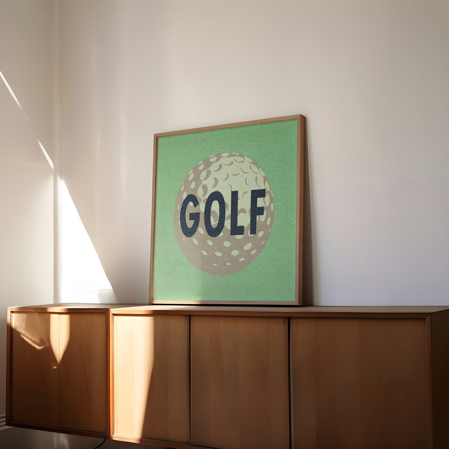 Retro Golf Ball Art Print Mint Green