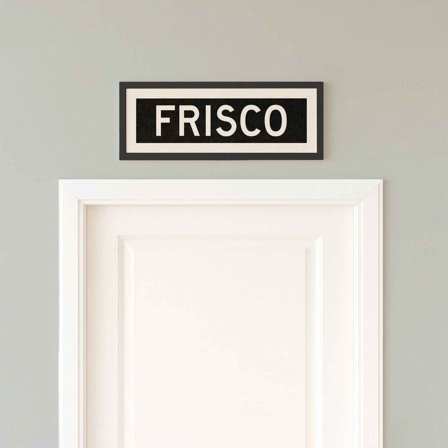 Framed Frisco Bus Scroll Sign