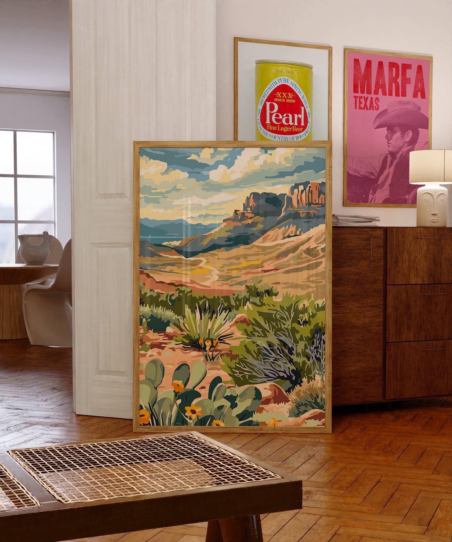 Big Bend Texas Paint By Number Style Print