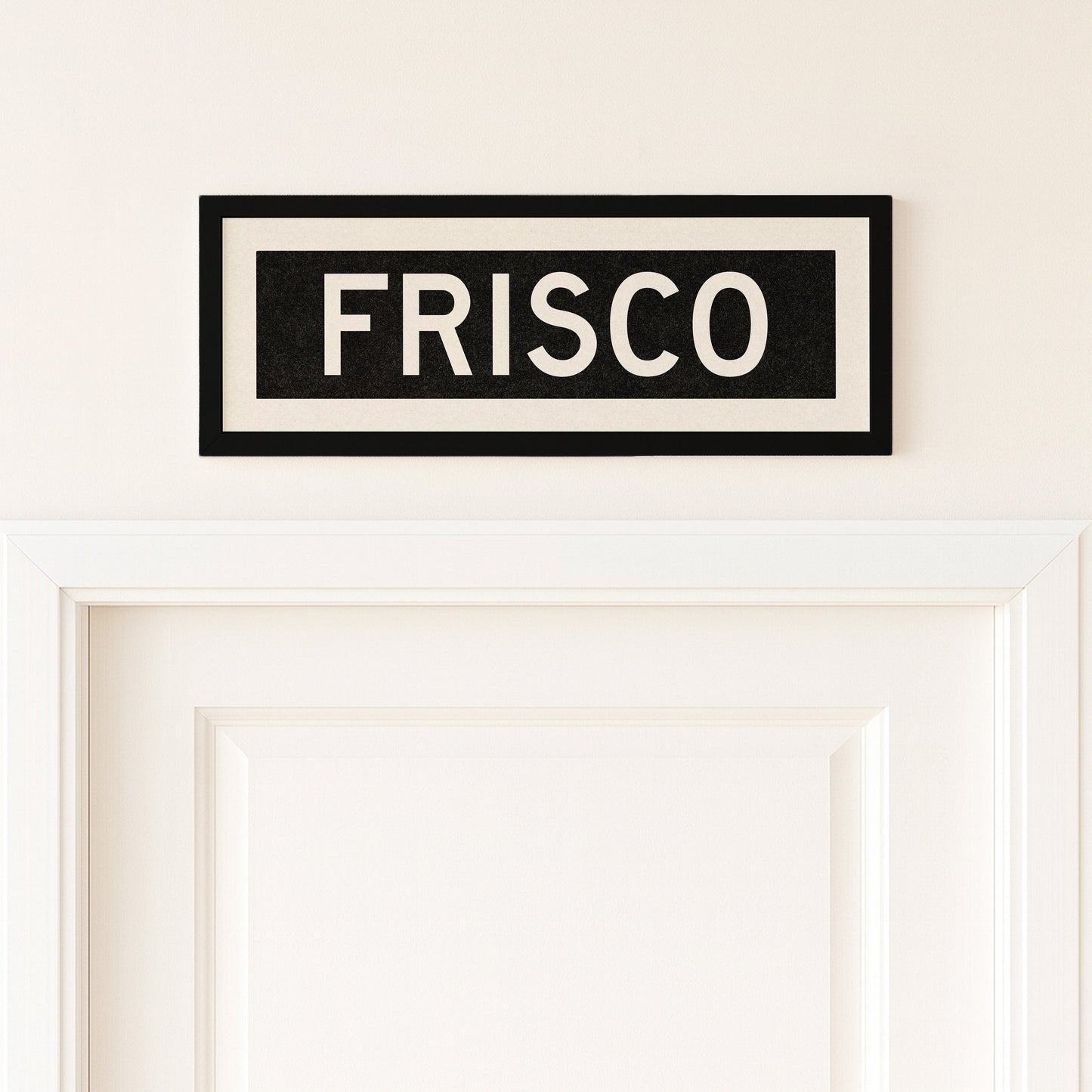 Framed Frisco Bus Scroll Sign