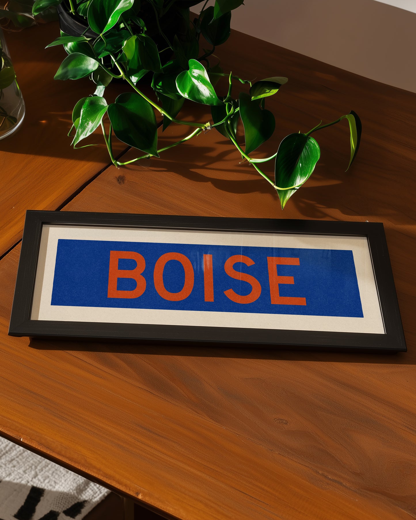 Framed Boise Blue and Orange Bus Scroll - Tejas Country Club