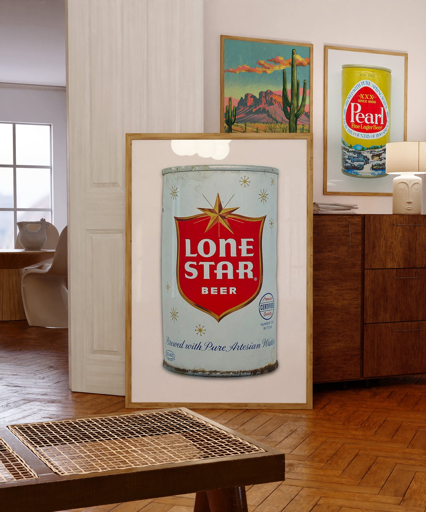 Lone Star Beer Shield Can Art Print