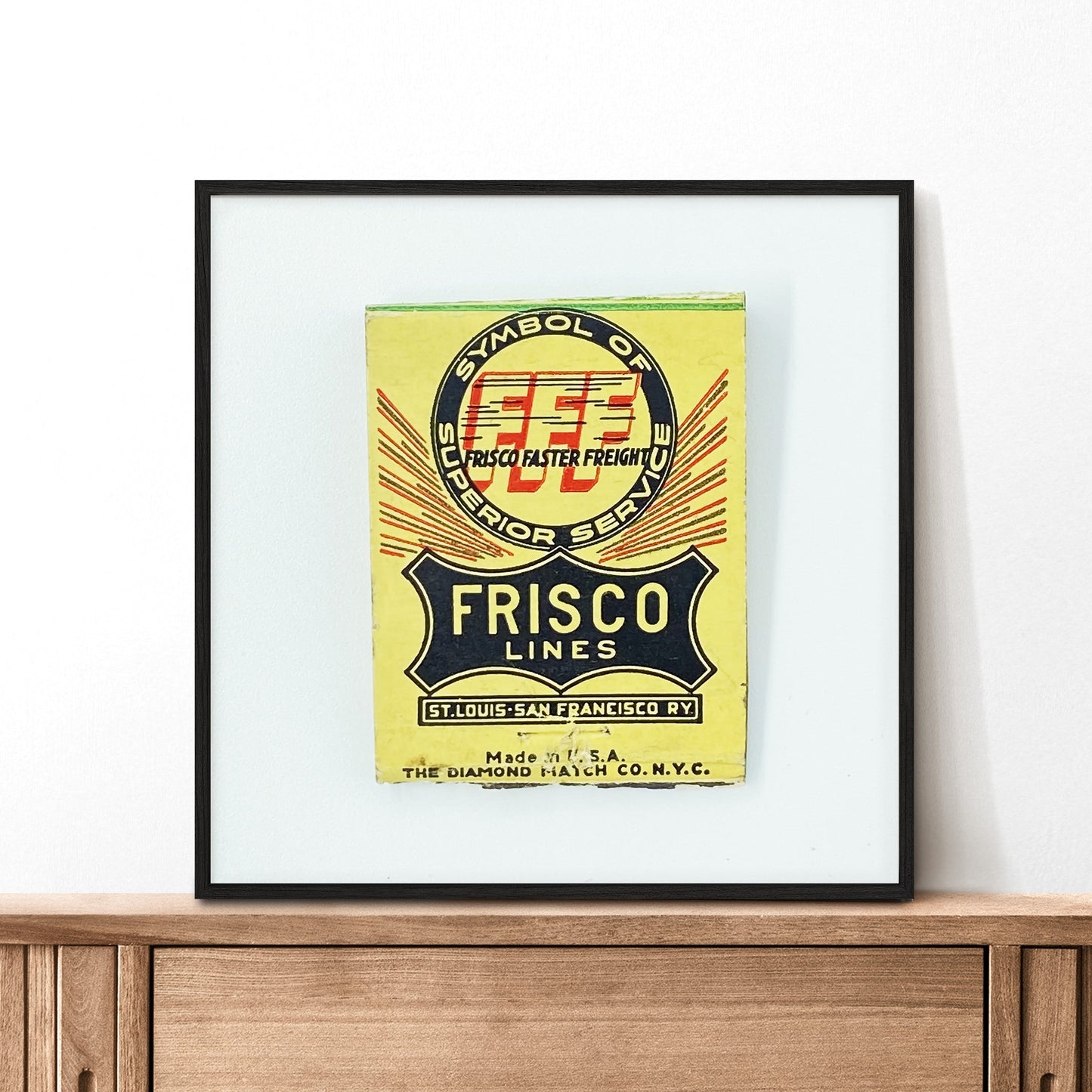Frisco FFF Railroad Matchbook Photography Print - Tejas Country Club