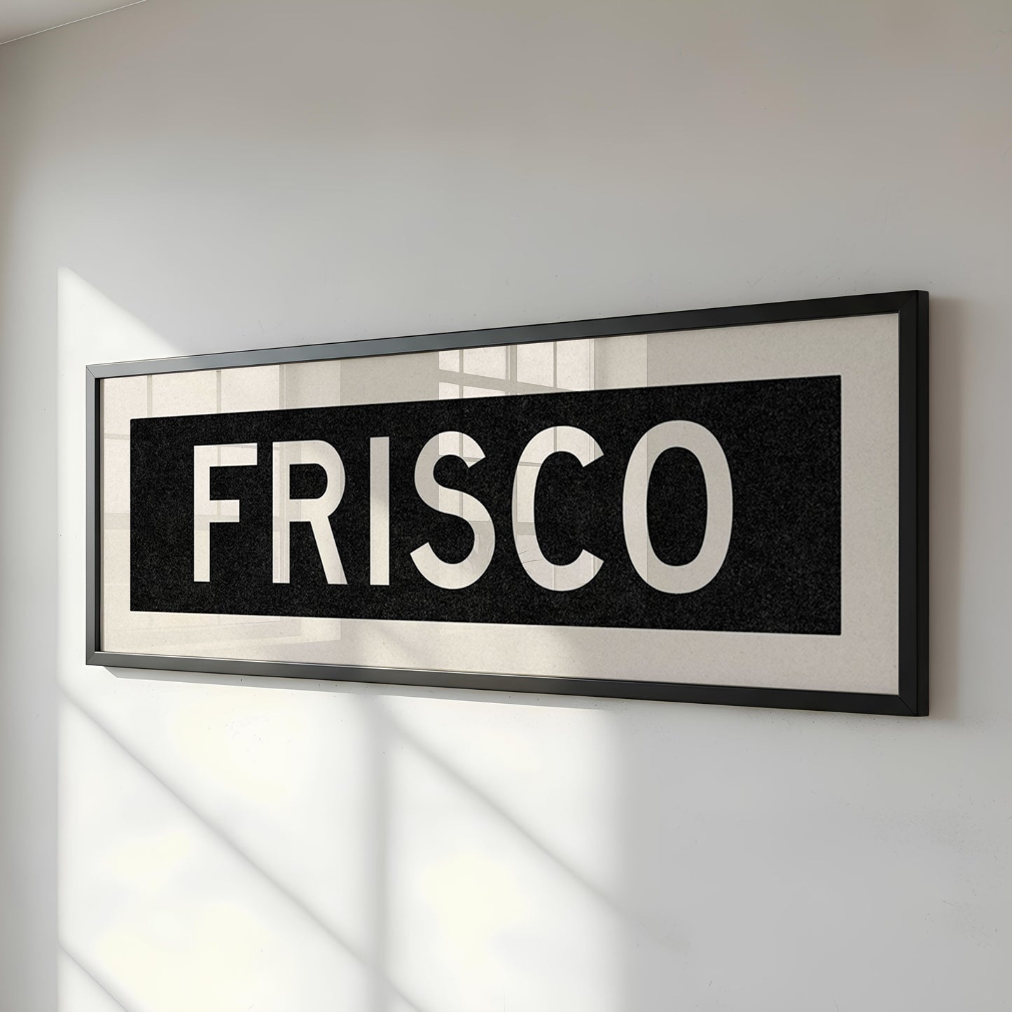 Framed Frisco Bus Scroll Sign