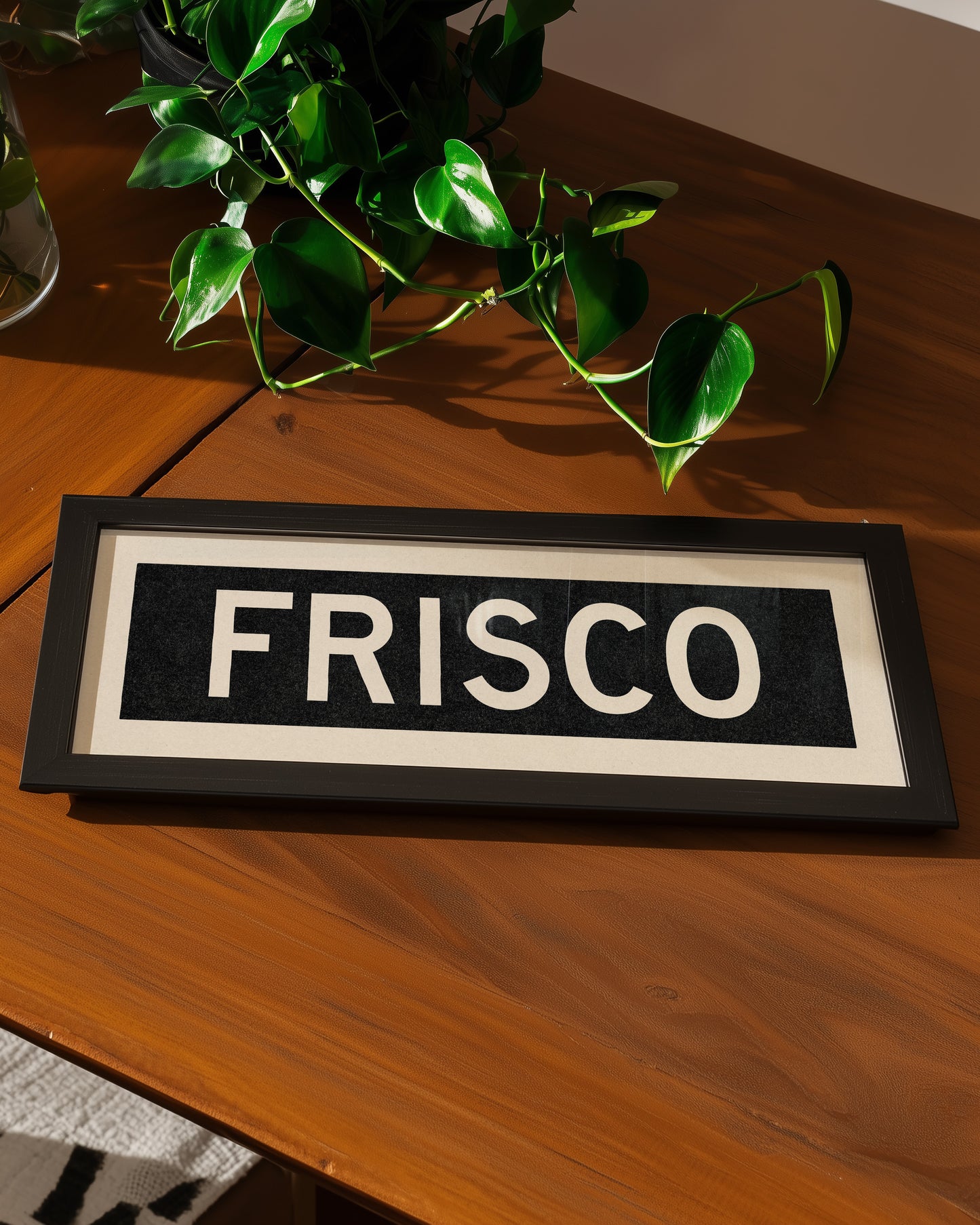 Framed Frisco Bus Scroll Sign