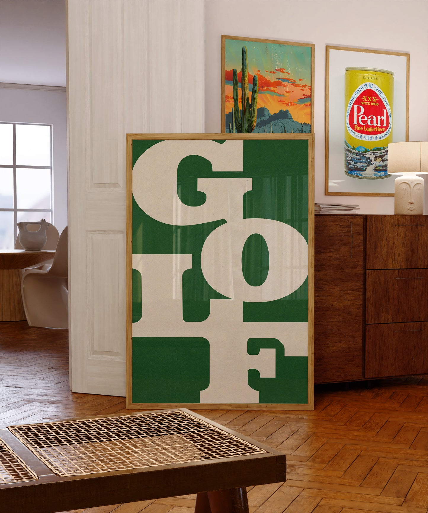 Golf Poster Typography Art Print For Golfers Green