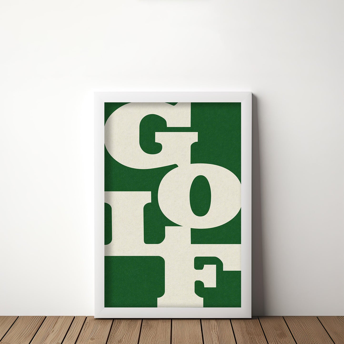 Golf Poster Typography Art Print For Golfers Green