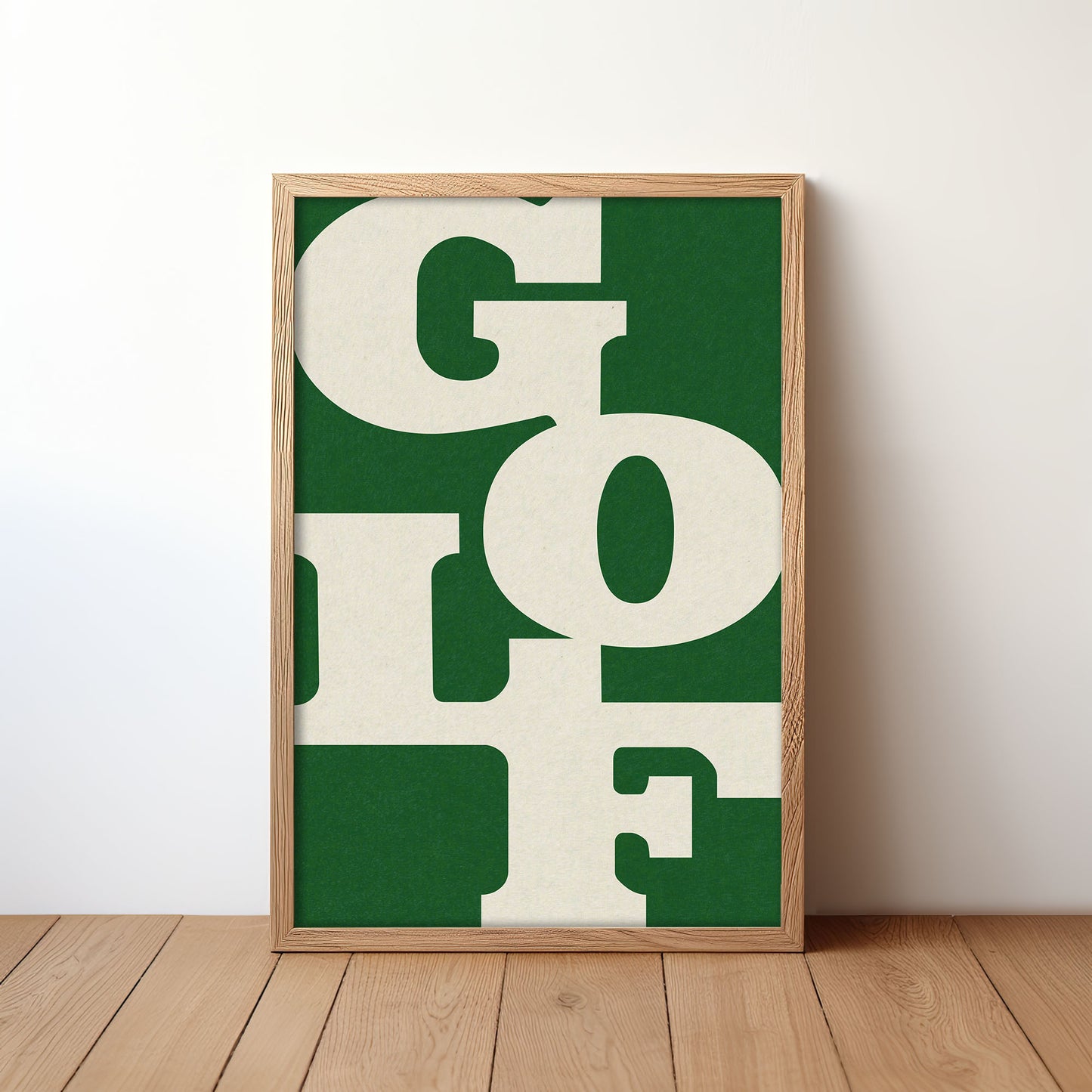 Golf Poster Typography Art Print For Golfers Green
