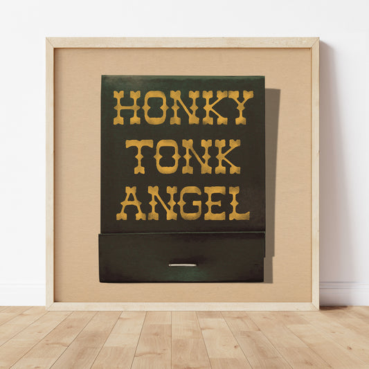 Honky Tonk Angel Matchbook Art Print