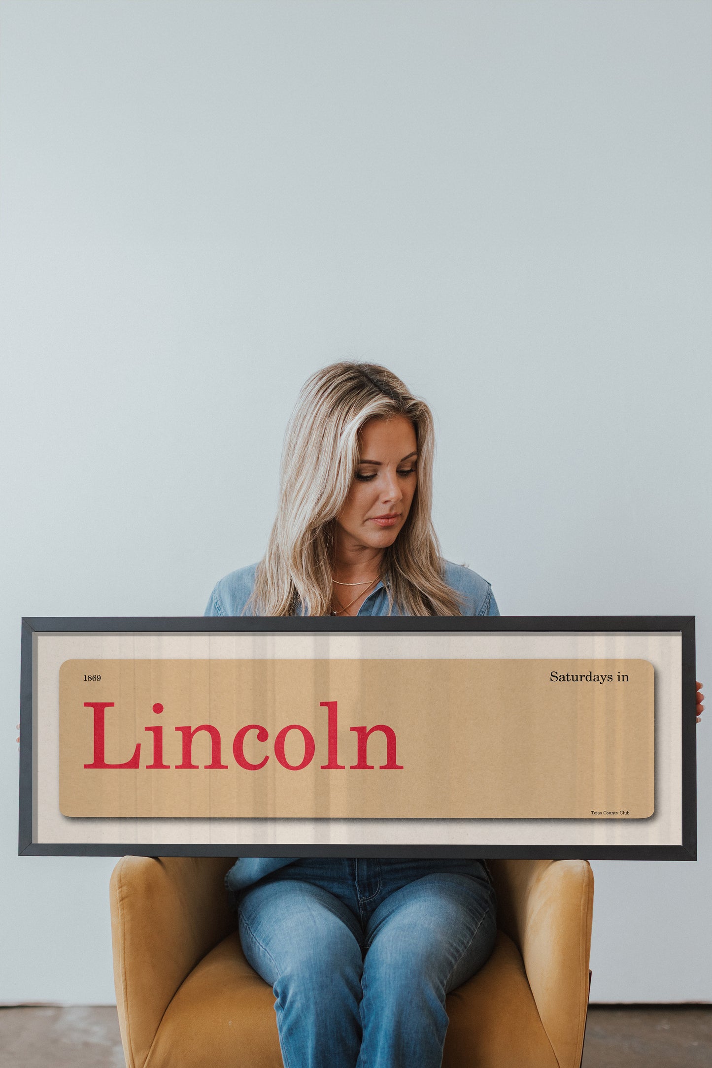 Saturdays In Lincoln, Nebraska Vintage Flash Card Framed Print - Tejas Country Club