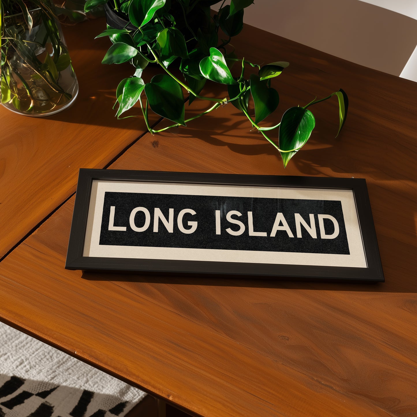 Framed Long island New York Bus Scroll - Tejas Country Club