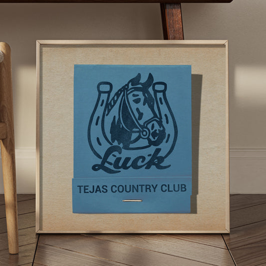 Tejas Country Club Luck Matchbook Art Print