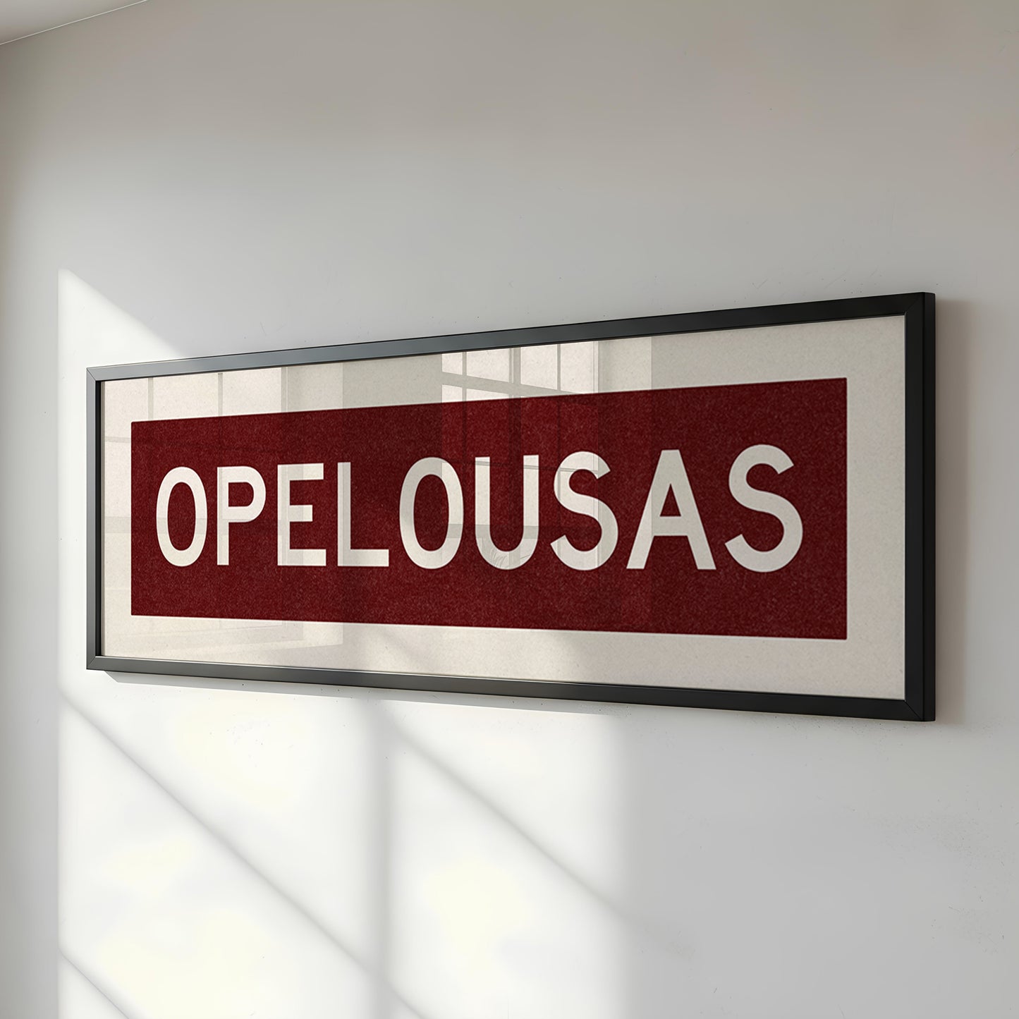 Framed Opelousas Louisiana Bus Scroll - Tejas Country Club