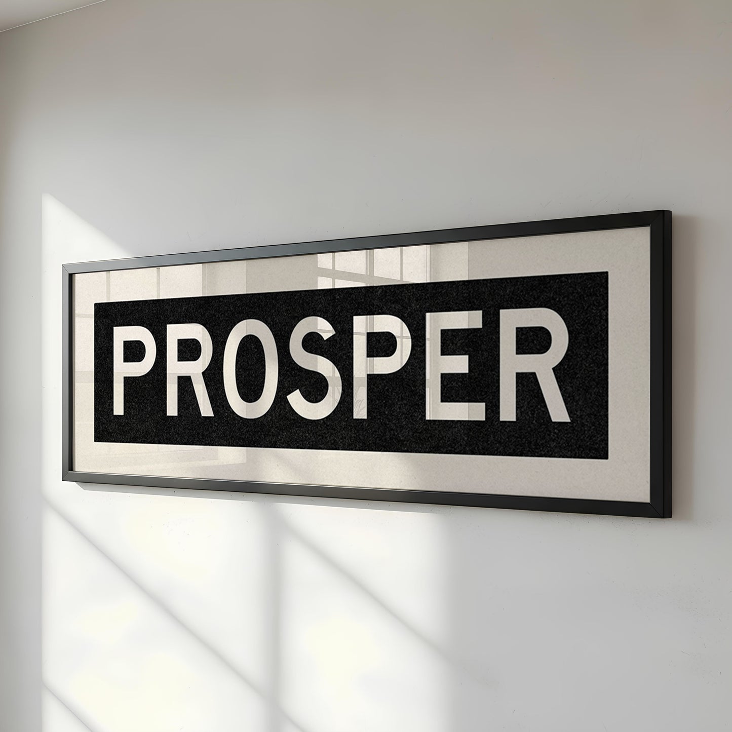Framed Prosper Bus Scroll Sign