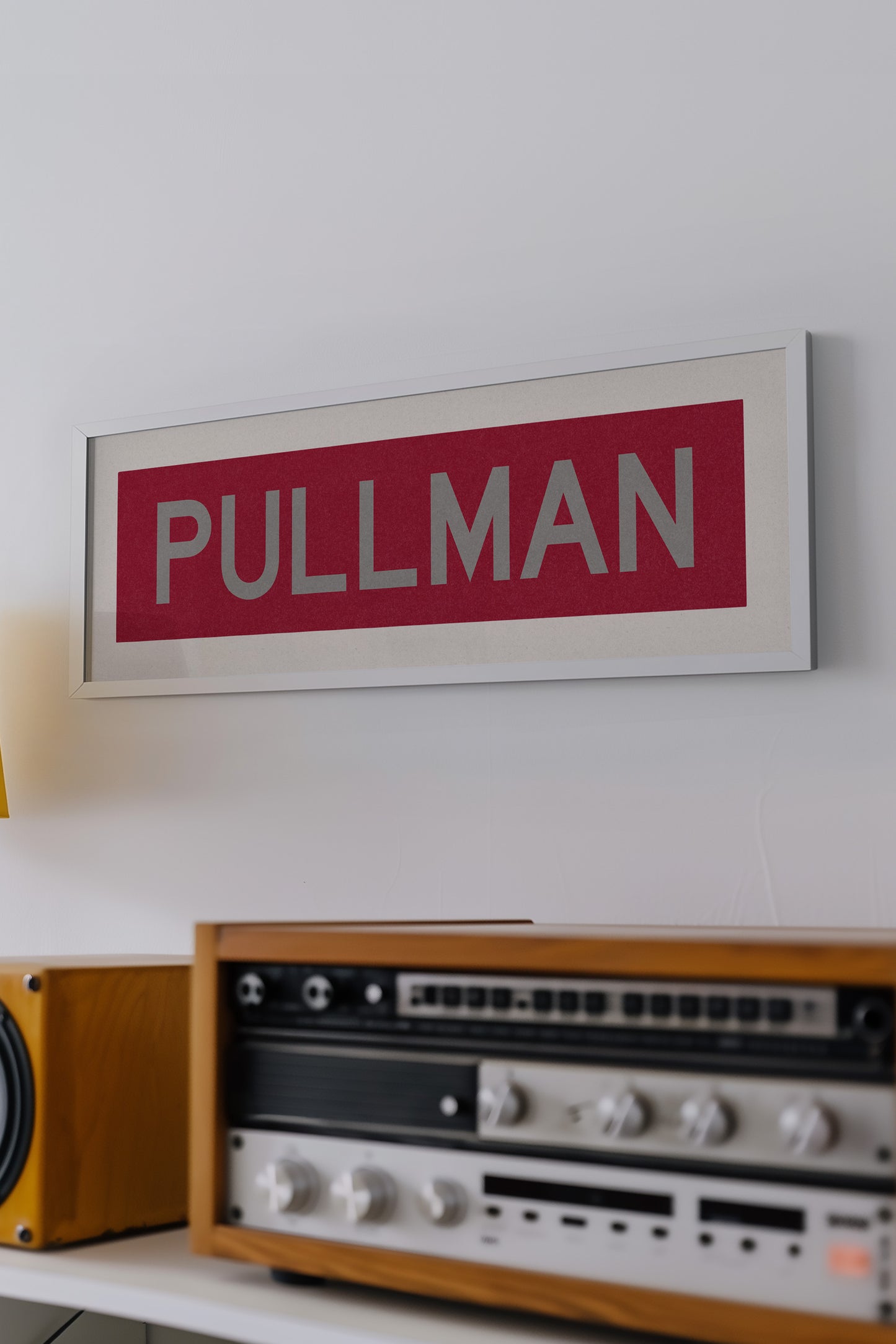 Framed Pullman Crimson and Gray Bus Scroll - Tejas Country Club