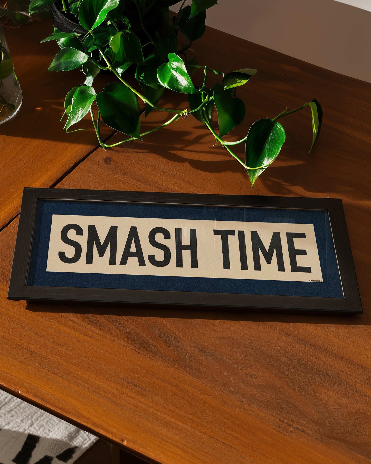 Framed Smash Time Pickleball Art Scroll Sign