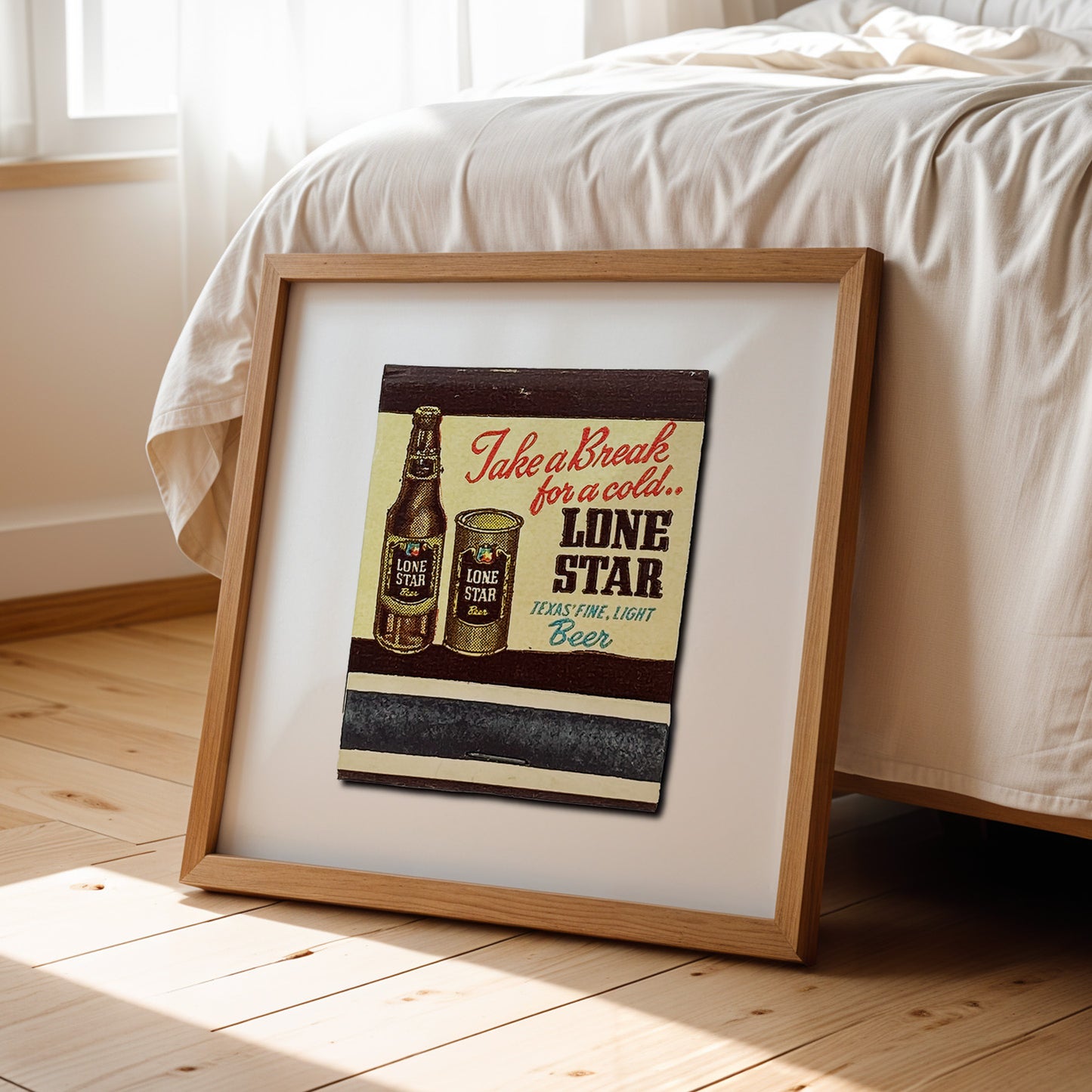 Vintage Lone Star Beer Matchbook Photography Print